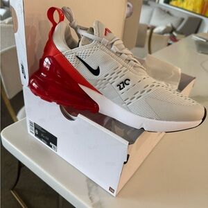Nike Air Max 270 Sneakers - Red and White- Men's 8 - Never worn